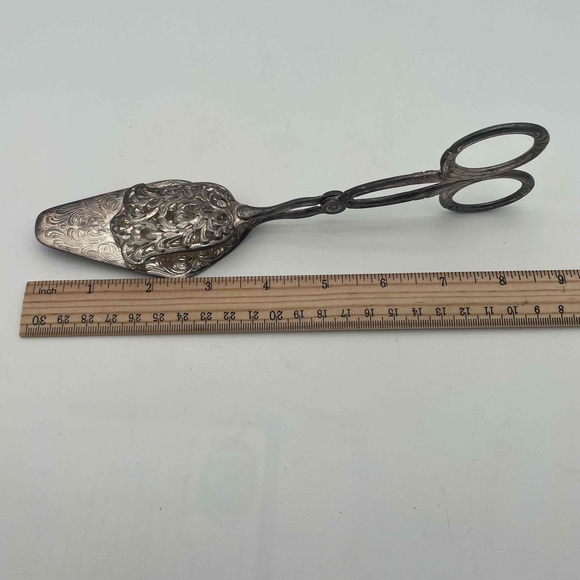 E.L. Silver Solingen Signed Made in Germany Pastry Sandwich scissor Tongs Server - Picture 7 of 7